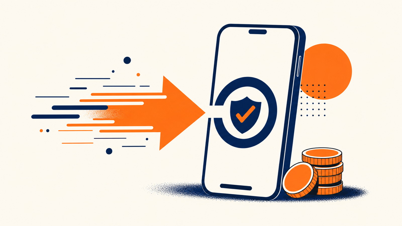 Illustration av en betalning som förs mellan en bank och ett spelkonto